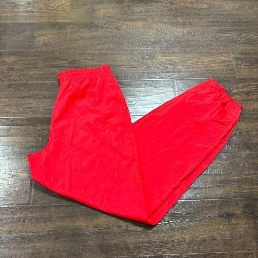 Marlboro Vintage Red Nylon Jogger Track Pants Size Large Unisex